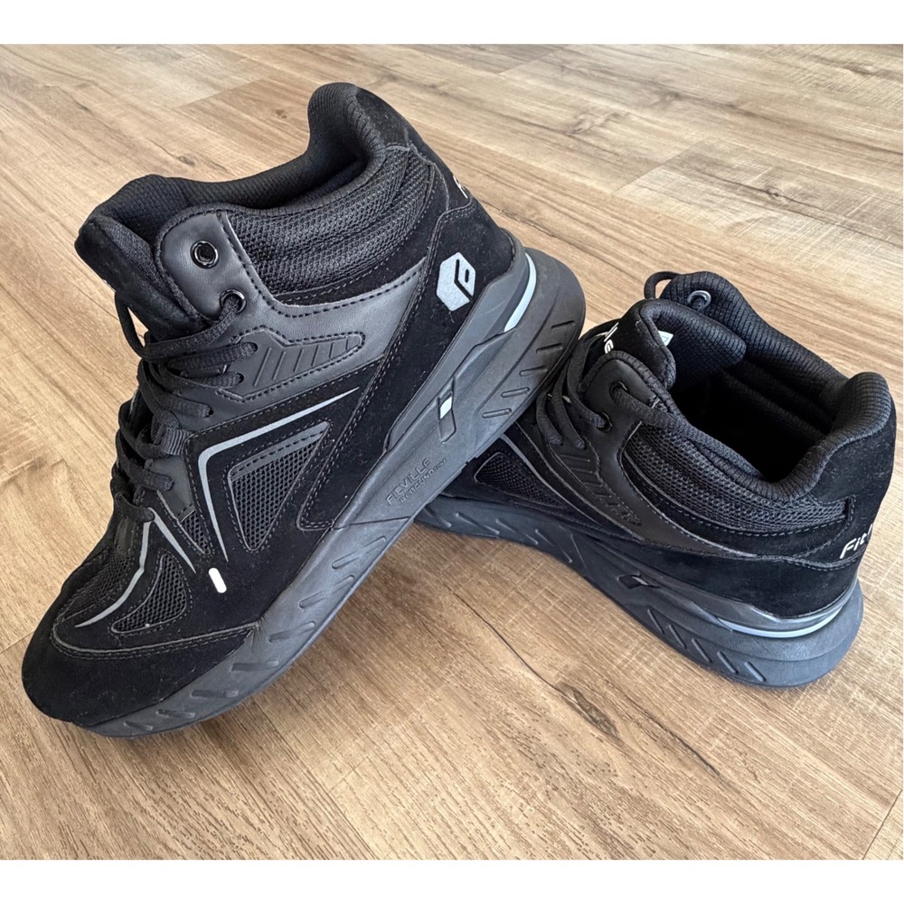 FitVille Rebound Core Mens 11W Black High Top Sneakers Wide Arch Support TW-HRCV
